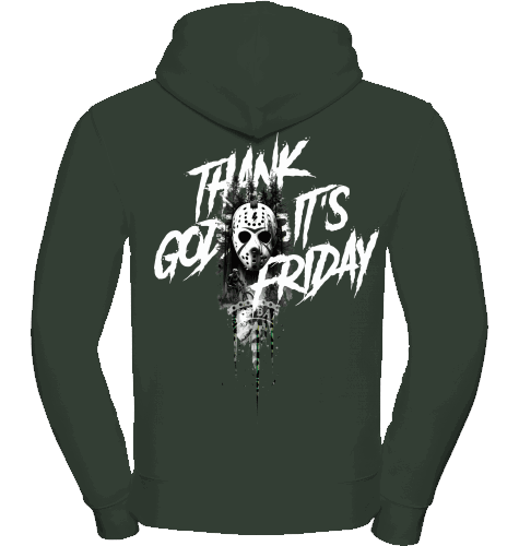 Sons of Battery® - E-MTB Brand & Community Shirt Bottle Green / XS TGIF - MTB - Hoodie Front/Back Russell Athletic E-Bike-Community