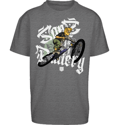 Sons of Battery® - E-MTB Brand & Community Shirt Charcoal (Heather) / S Shred or Alive Brush - Oversize ByB E-Bike-Community