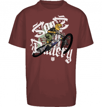 Sons of Battery® - E-MTB Brand & Community Shirt Cherry / S Shred or Alive Brush - Oversize ByB E-Bike-Community