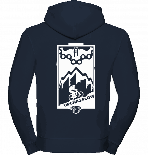 Sons of Battery® - E-MTB Brand & Community Shirt French Navy / XS Upchillflow - Zipper Hoody Russell Athletics E-Bike-Community