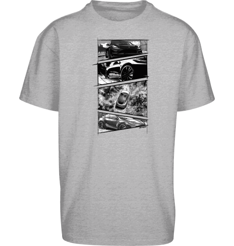 Sons of Battery® - E-MTB Brand & Community Shirt Grey / S Tesla Model Y Storyboard Shirt Oversized Shirt by Byb E-Bike-Community