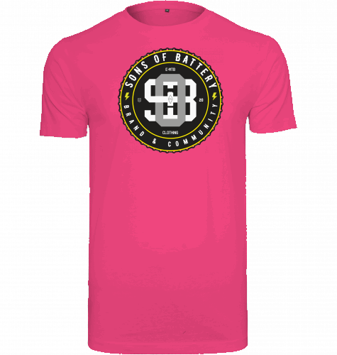 Sons of Battery® - E-MTB Brand & Community Shirt Hibiskus Pink / XS SoB Clothing - Round Neck Byb E-Bike-Community