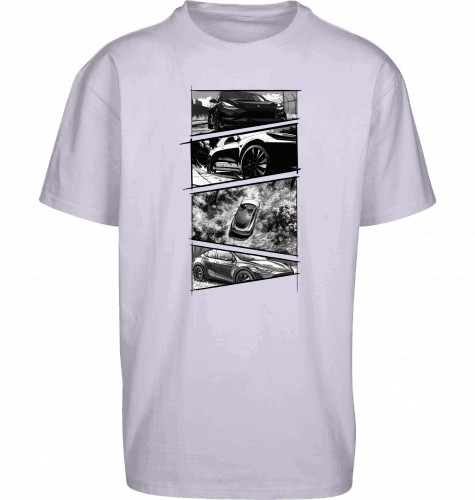 Sons of Battery® - E-MTB Brand & Community Shirt Lilac / XS Tesla Model Y Storyboard Shirt Oversized Shirt by Byb E-Bike-Community