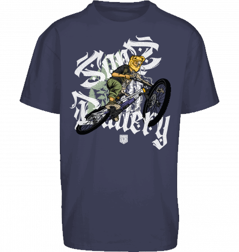 Sons of Battery® - E-MTB Brand & Community Shirt Navy / S Shred or Alive Brush - Oversize ByB E-Bike-Community