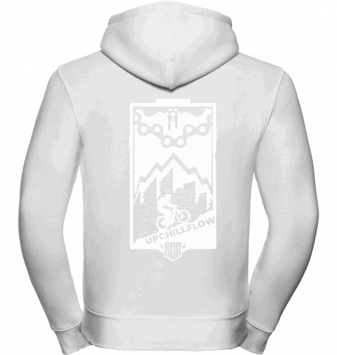 Sons of Battery® - E-MTB Brand & Community Shirt White / XS Upchillflow - Zipper Hoody Russell Athletics E-Bike-Community