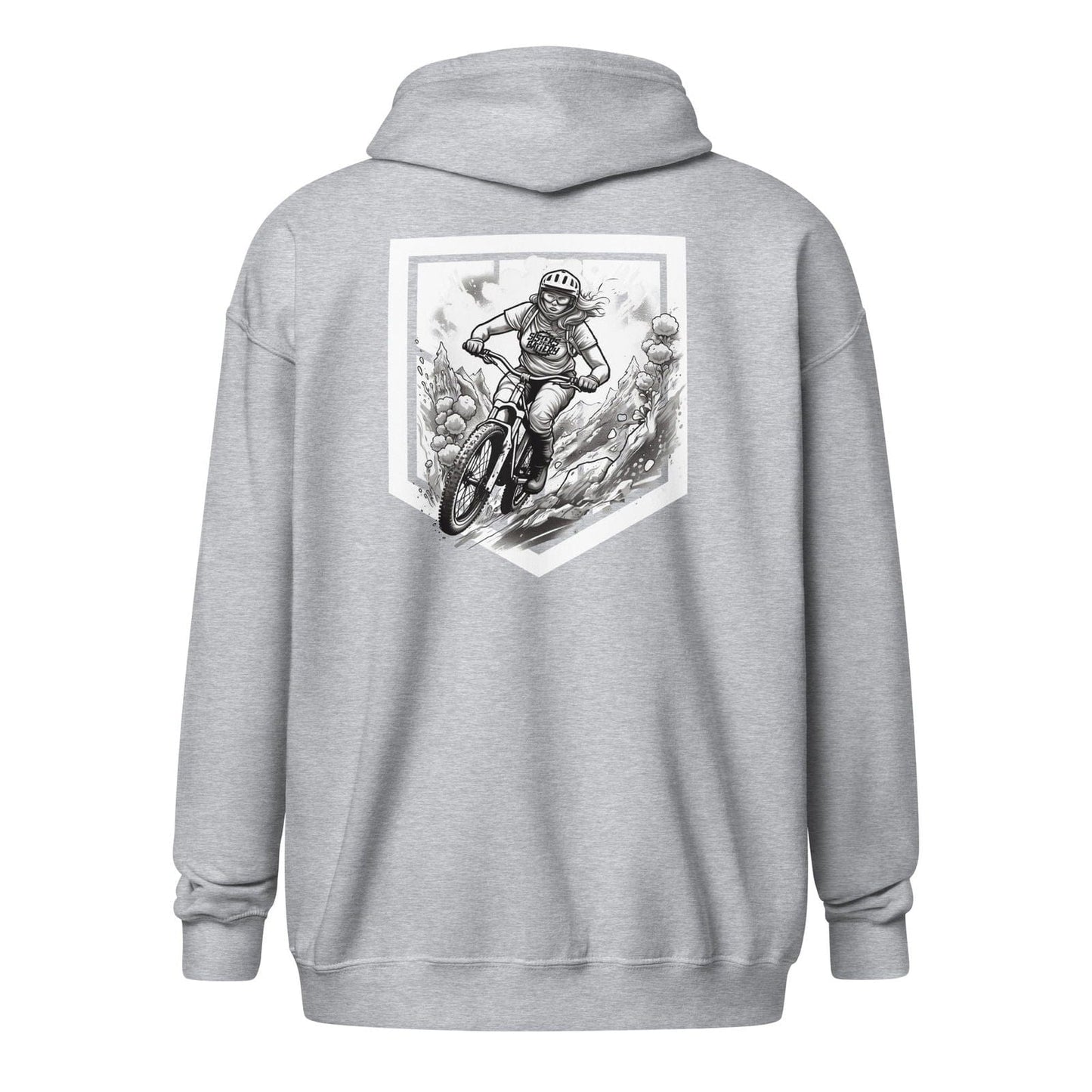 Sons of Battery® - E-MTB Brand & Community Sportgrau / S Lilly - Sisters - Unisex Heavy-Blend Zip Hoodie E-Bike-Community