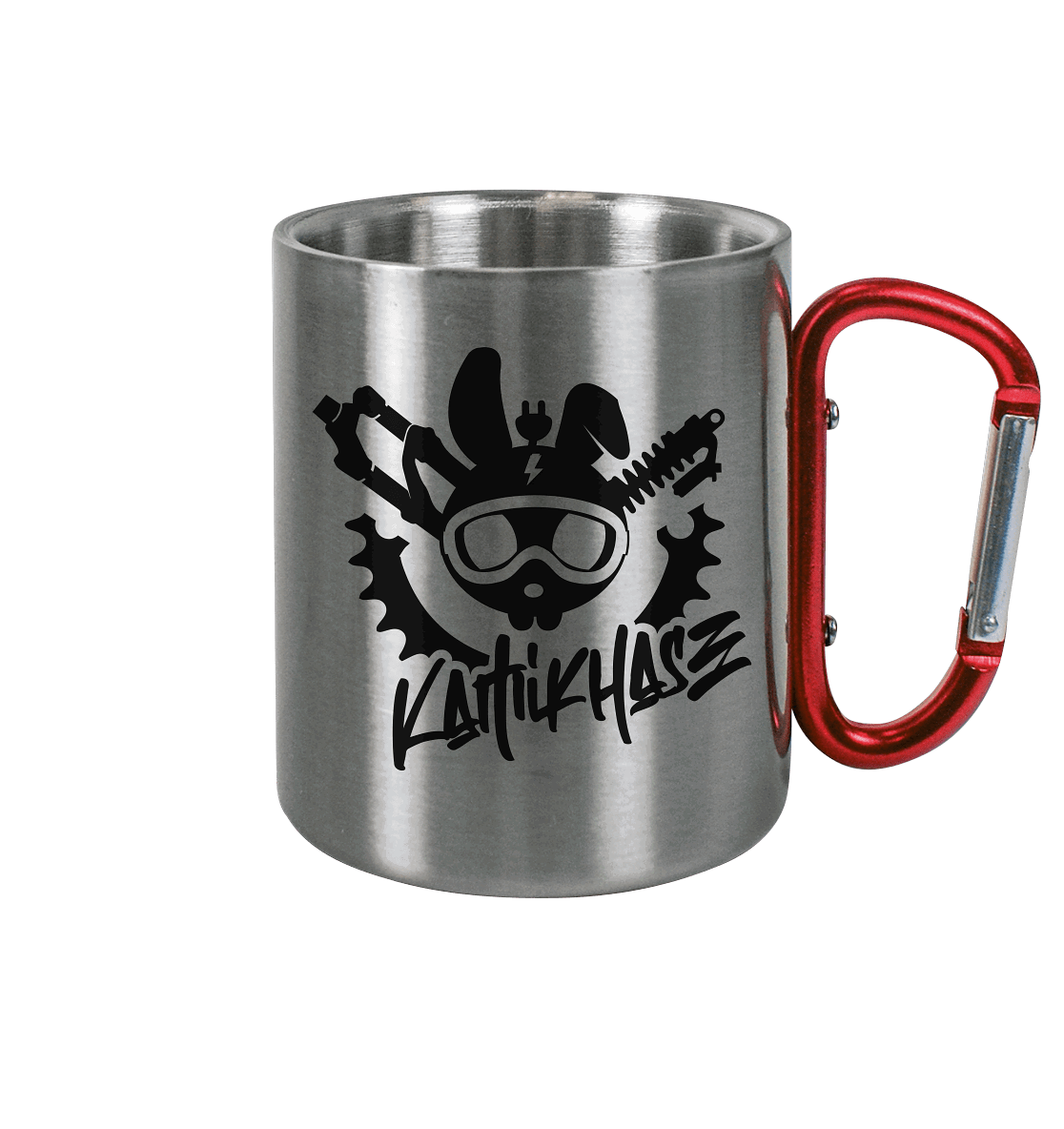 Sons of Battery® - E-MTB Brand & Community Trinkgefäße Silber Metallic / 330ml Kamikhase - Tasse - Edelstahl Tasse E-Bike-Community