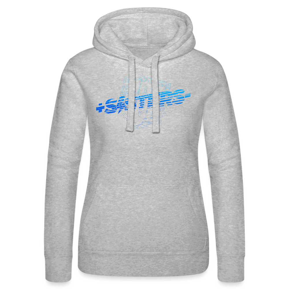 SPOD Frauen Kapuzen Sweater von Russell Grau meliert / XS Sisters Blue - Kapuzen Sweater von Russell E-Bike-Community