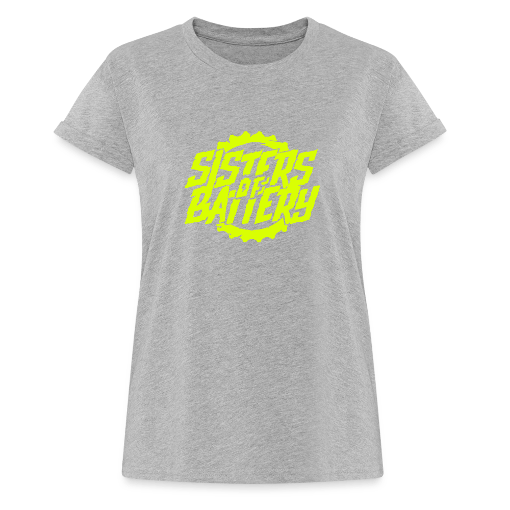 SPOD Frauen Oversize T-Shirt Grau meliert / S Sisters of Battery Frauen Oversize T-Shirt E-Bike-Community