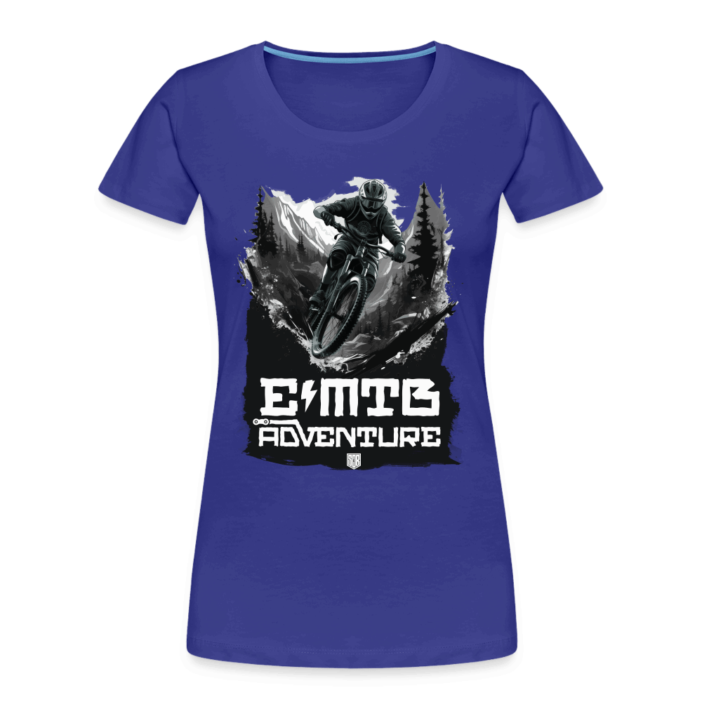 SPOD Frauen Premium Bio T-Shirt Königsblau / S EMTB ADVENTURE - Frauen Premium Bio T-Shirt E-Bike-Community