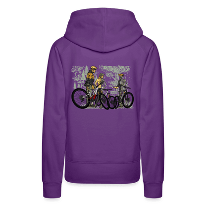 SPOD Frauen Premium Hoodie 2 Seiten - Shred or Alive - Crew - Frauen Premium Hoodie E-Bike-Community