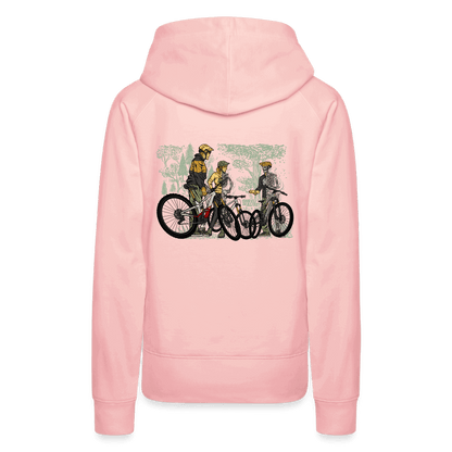 SPOD Frauen Premium Hoodie 2 Seiten - Shred or Alive - Crew - Frauen Premium Hoodie E-Bike-Community