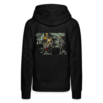 SPOD Frauen Premium Hoodie Anthrazit / S 2 Seiten - Shred or Alive - Crew - Frauen Premium Hoodie E-Bike-Community