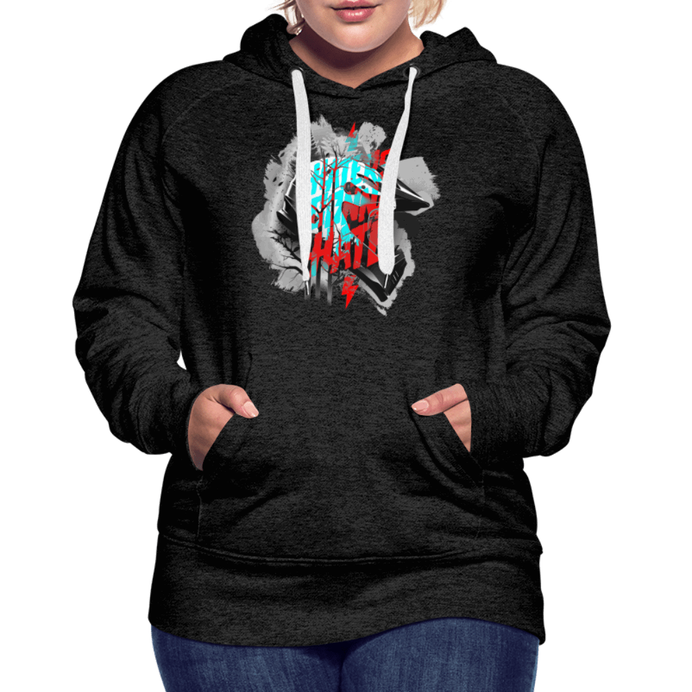 SPOD Frauen Premium Hoodie Anthrazit / S Haters gonna Hate Fullface - Frauen Premium Hoodie E-Bike-Community