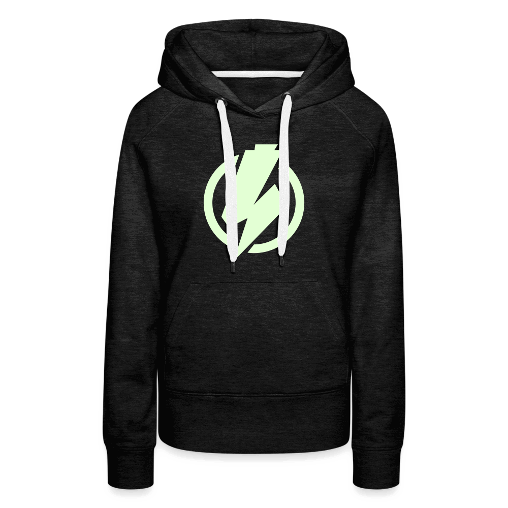 SPOD Frauen Premium Hoodie Anthrazit / S Lightning - Glow in the Dark - Frauen Premium Hoodie E-Bike-Community