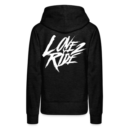 SPOD Frauen Premium Hoodie Anthrazit / S Love 2 Ride / ❤️ Frauen Premium Hoodie E-Bike-Community