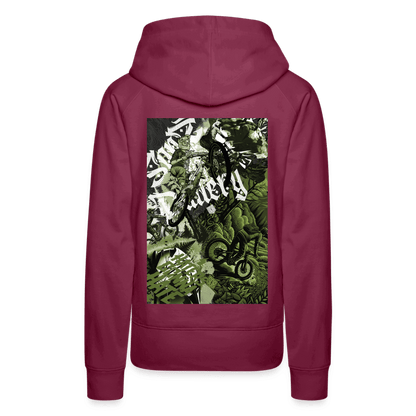 SPOD Frauen Premium Hoodie Bordeaux / S Collage - 2 Seiten bedruckt - Frauen Premium Hoodie E-Bike-Community