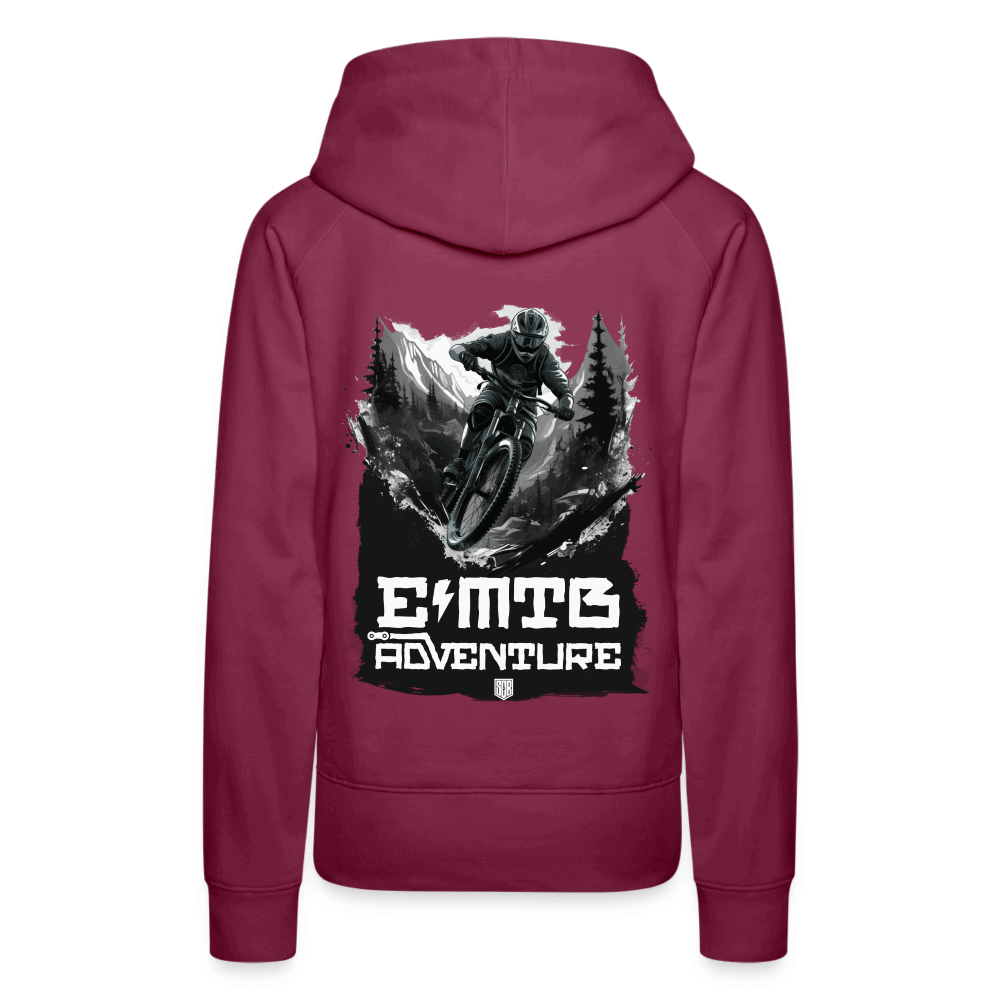 SPOD Frauen Premium Hoodie Bordeaux / S EMTB ADVENTURE Frauen Premium Hoodie E-Bike-Community