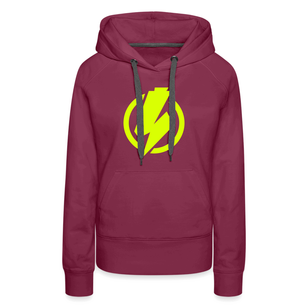 SPOD Frauen Premium Hoodie Bordeaux / S Lightning - Frauen Premium Hoodie E-Bike-Community