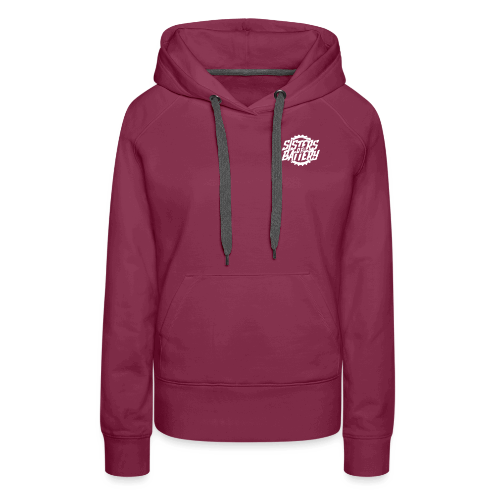 SPOD Frauen Premium Hoodie Bordeaux / S Sisters of Battery SoB - Frauen Premium Hoodie E-Bike-Community