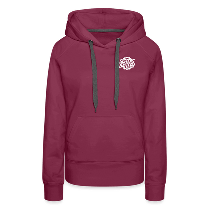 SPOD Frauen Premium Hoodie Bordeaux / S Sisters of Battery SoB - Frauen Premium Hoodie E-Bike-Community