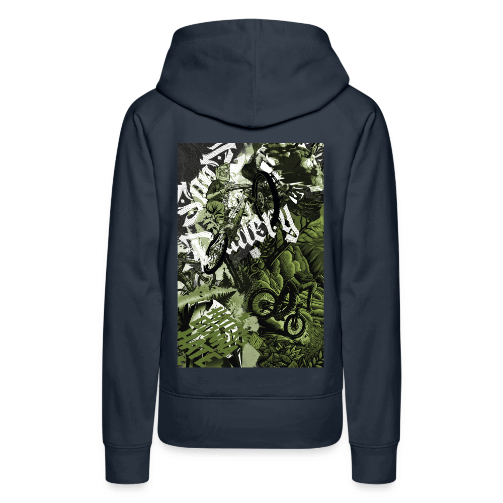 SPOD Frauen Premium Hoodie Collage - 2 Seiten bedruckt - Frauen Premium Hoodie E-Bike-Community