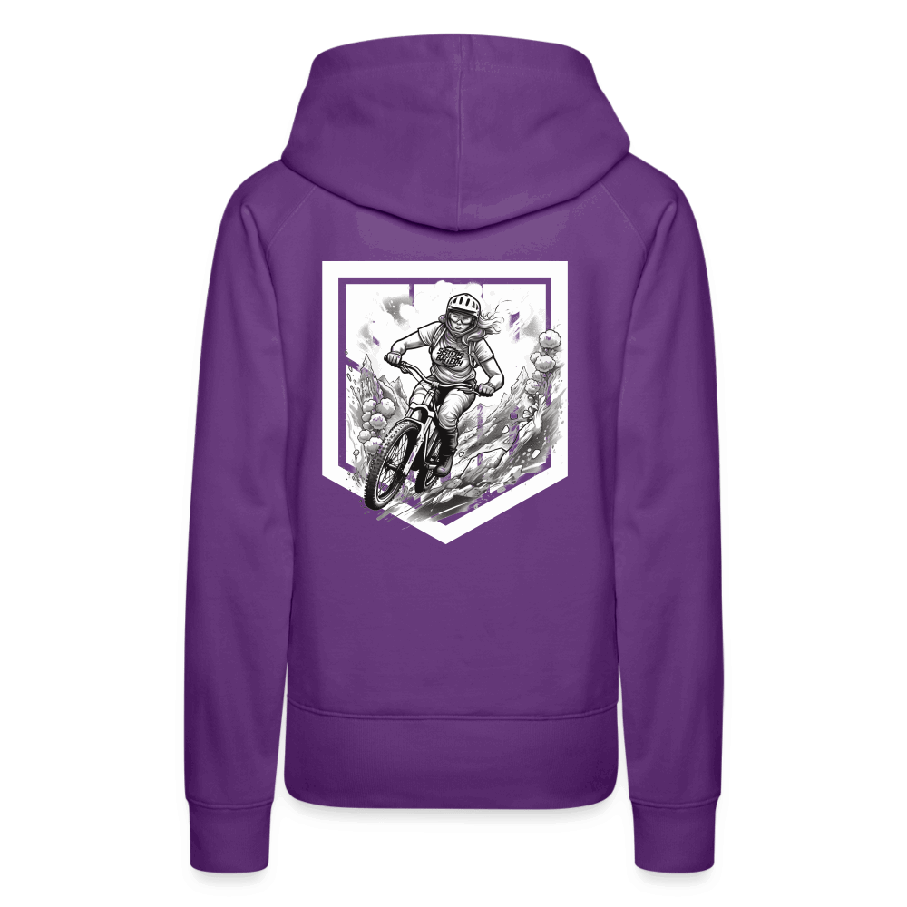 SPOD Frauen Premium Hoodie Front/Back - Lilly - Sisters of Battery Design - Frauen Premium Hoodie E-Bike-Community