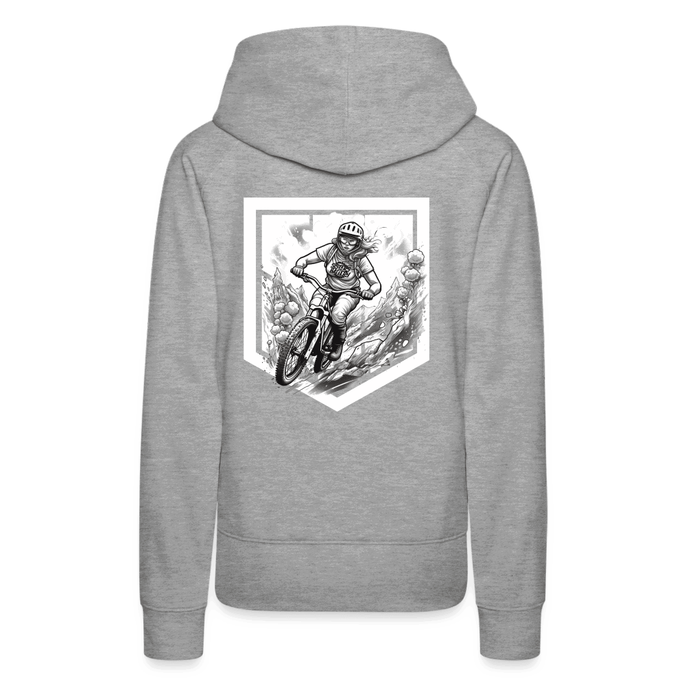 SPOD Frauen Premium Hoodie Front/Back - Lilly - Sisters of Battery Design - Frauen Premium Hoodie E-Bike-Community