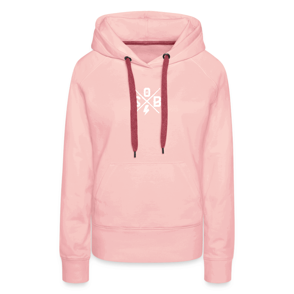 SPOD Frauen Premium Hoodie Front/Back - Lilly - Sisters of Battery Design - Frauen Premium Hoodie E-Bike-Community