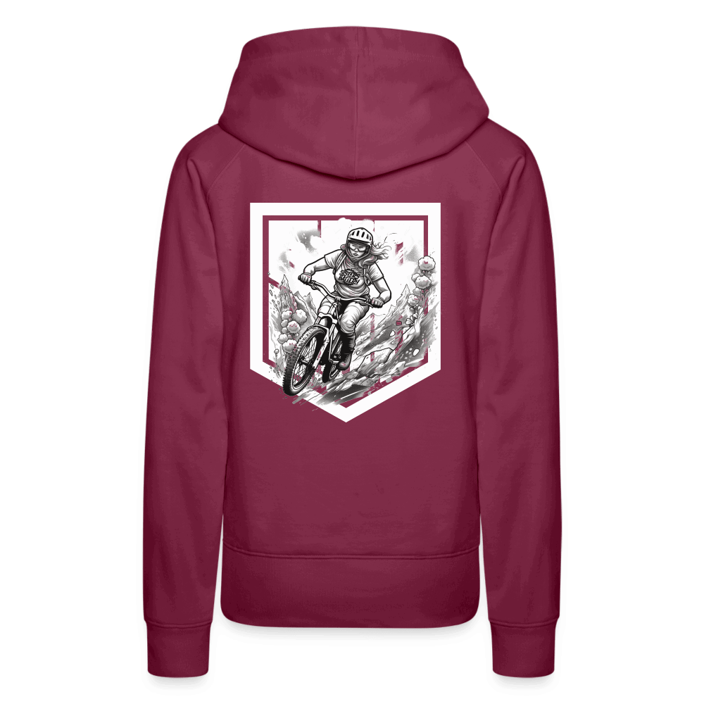 SPOD Frauen Premium Hoodie Front/Back - Lilly - Sisters of Battery Design - Frauen Premium Hoodie E-Bike-Community