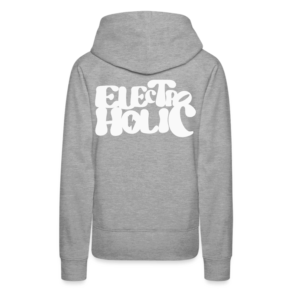 SPOD Frauen Premium Hoodie Grau meliert / S 60s Electroholic - Flock - Frauen Premium Hoodie E-Bike-Community