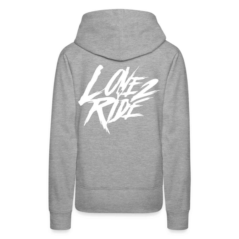 SPOD Frauen Premium Hoodie Grau meliert / S Love 2 Ride / ❤️ Frauen Premium Hoodie E-Bike-Community