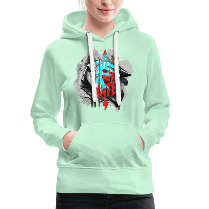 SPOD Frauen Premium Hoodie Haters gonna Hate Fullface - Frauen Premium Hoodie E-Bike-Community