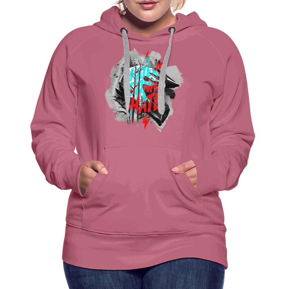 SPOD Frauen Premium Hoodie Haters gonna Hate Fullface - Frauen Premium Hoodie E-Bike-Community