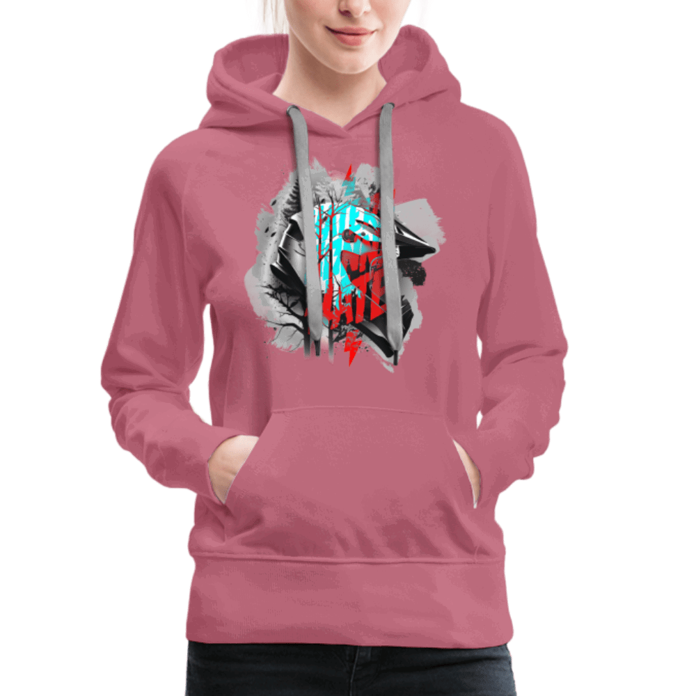 SPOD Frauen Premium Hoodie Haters gonna Hate Fullface - Frauen Premium Hoodie E-Bike-Community