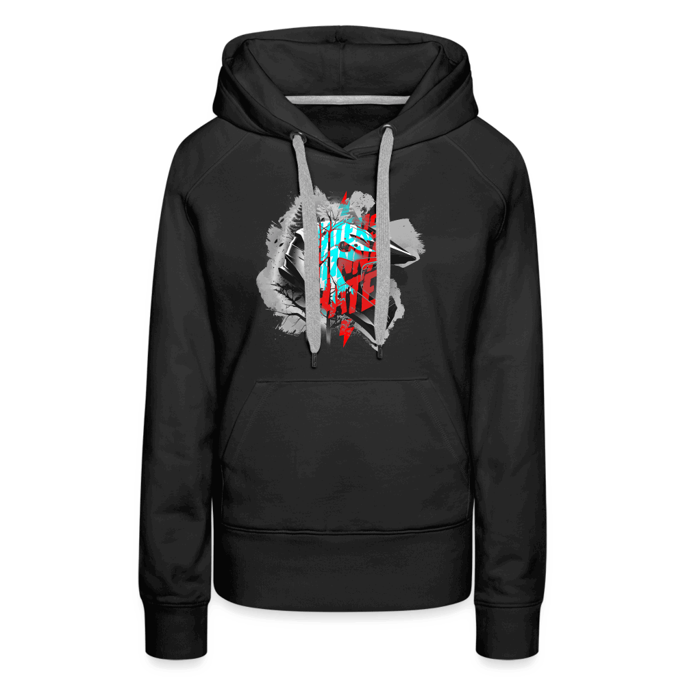 SPOD Frauen Premium Hoodie Haters gonna Hate Fullface - Frauen Premium Hoodie E-Bike-Community