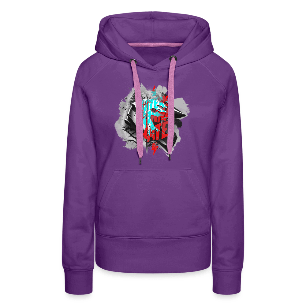 SPOD Frauen Premium Hoodie Haters gonna Hate Fullface - Frauen Premium Hoodie E-Bike-Community