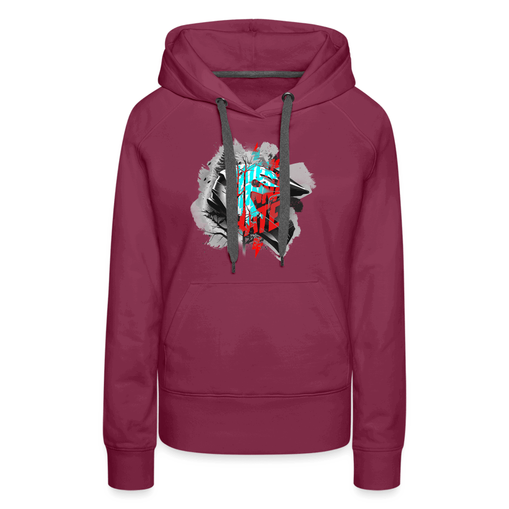 SPOD Frauen Premium Hoodie Haters gonna Hate Fullface - Frauen Premium Hoodie E-Bike-Community