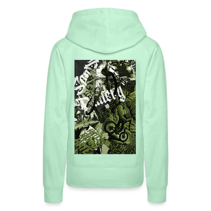 SPOD Frauen Premium Hoodie helles Mintgrün / S Collage - 2 Seiten bedruckt - Frauen Premium Hoodie E-Bike-Community