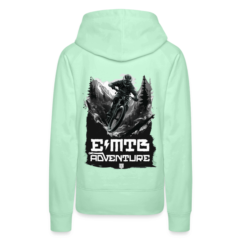 SPOD Frauen Premium Hoodie helles Mintgrün / S EMTB ADVENTURE Frauen Premium Hoodie E-Bike-Community