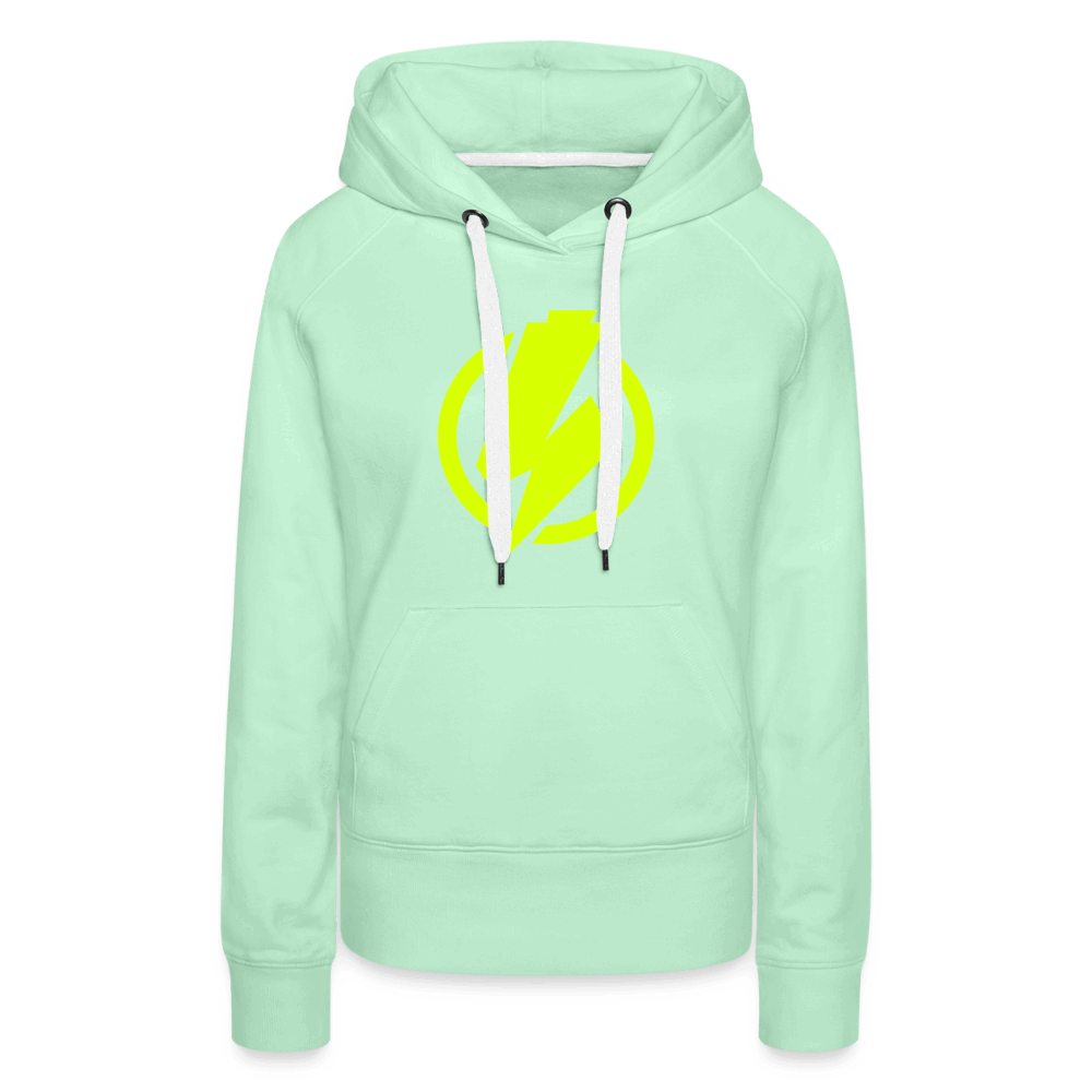 SPOD Frauen Premium Hoodie helles Mintgrün / S Lightning - Frauen Premium Hoodie E-Bike-Community