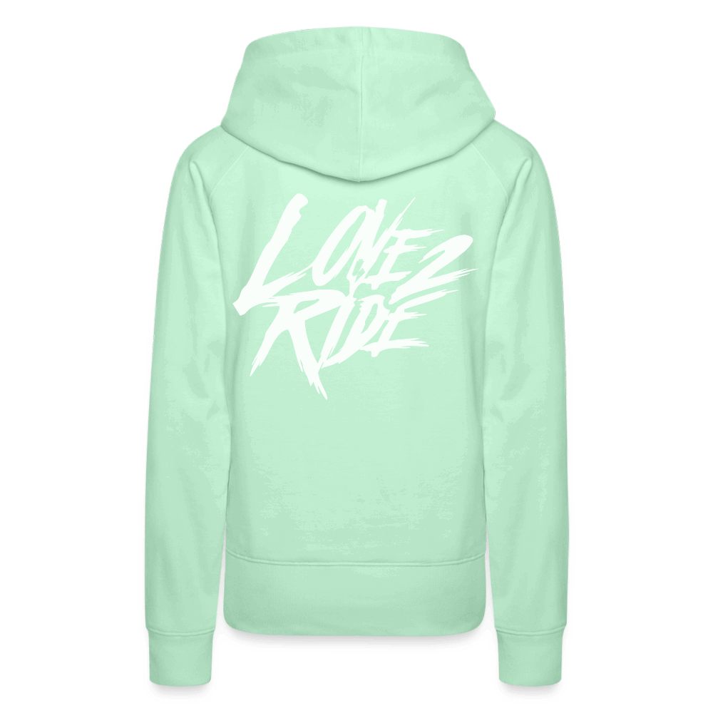 SPOD Frauen Premium Hoodie helles Mintgrün / S Love 2 Ride / ❤️ Frauen Premium Hoodie E-Bike-Community