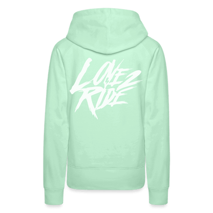 SPOD Frauen Premium Hoodie helles Mintgrün / S Love 2 Ride / ❤️ Frauen Premium Hoodie E-Bike-Community