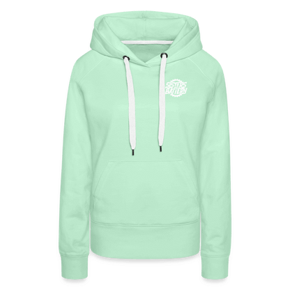 SPOD Frauen Premium Hoodie helles Mintgrün / S Sisters of Battery SoB - Frauen Premium Hoodie E-Bike-Community