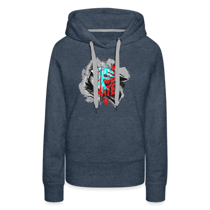 SPOD Frauen Premium Hoodie Jeansblau / S Haters gonna Hate Fullface - Frauen Premium Hoodie E-Bike-Community