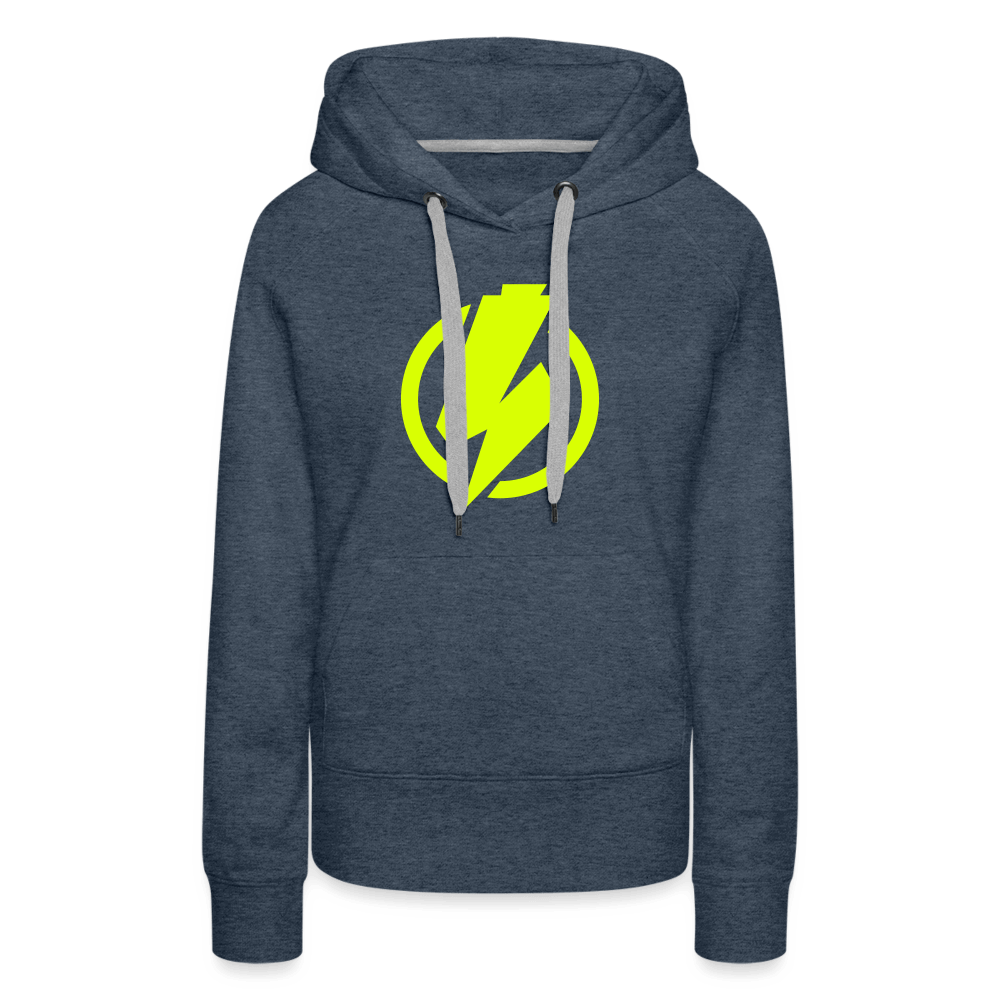 SPOD Frauen Premium Hoodie Jeansblau / S Lightning - Frauen Premium Hoodie E-Bike-Community