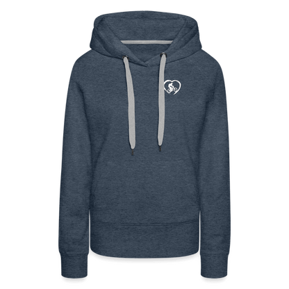 SPOD Frauen Premium Hoodie Jeansblau / S Love 2 Ride / ❤️ Frauen Premium Hoodie E-Bike-Community