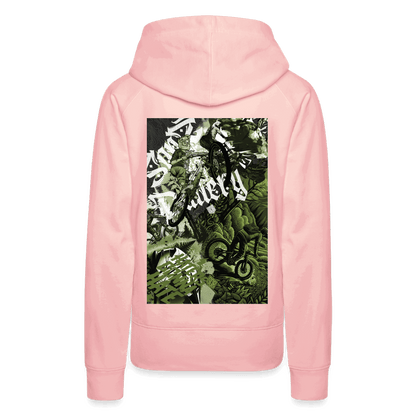 SPOD Frauen Premium Hoodie Kristallrosa / S Collage - 2 Seiten bedruckt - Frauen Premium Hoodie E-Bike-Community