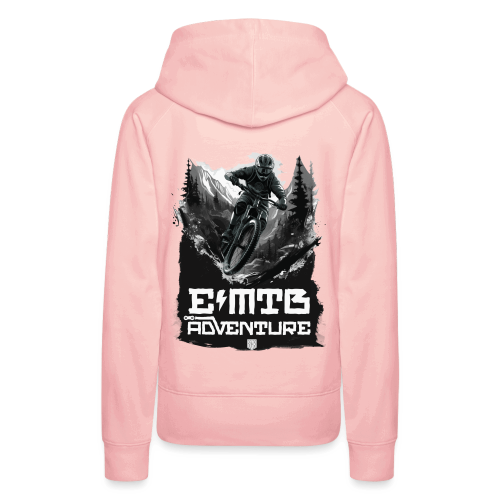 SPOD Frauen Premium Hoodie Kristallrosa / S EMTB ADVENTURE Frauen Premium Hoodie E-Bike-Community