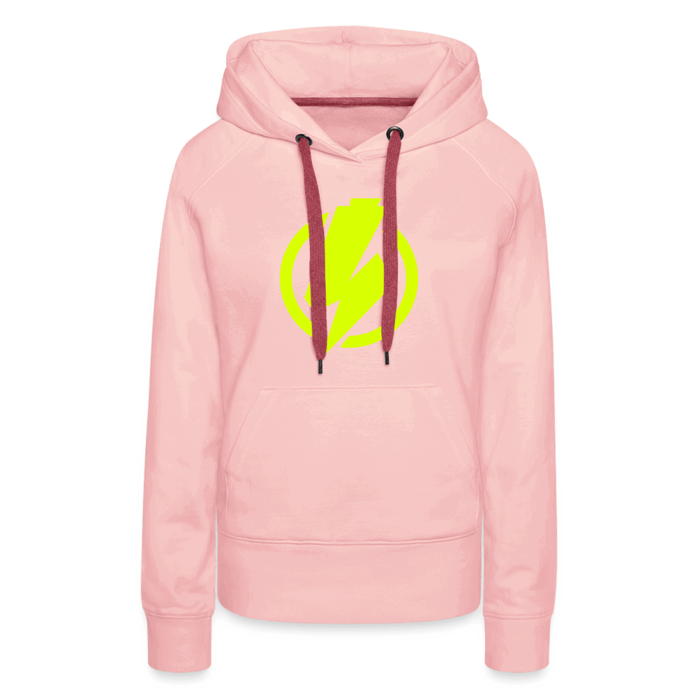 SPOD Frauen Premium Hoodie Kristallrosa / S Lightning - Frauen Premium Hoodie E-Bike-Community